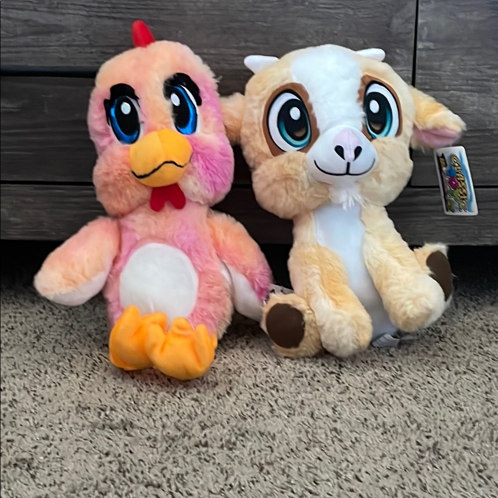 Cute Plush Chicken and Goat Toys